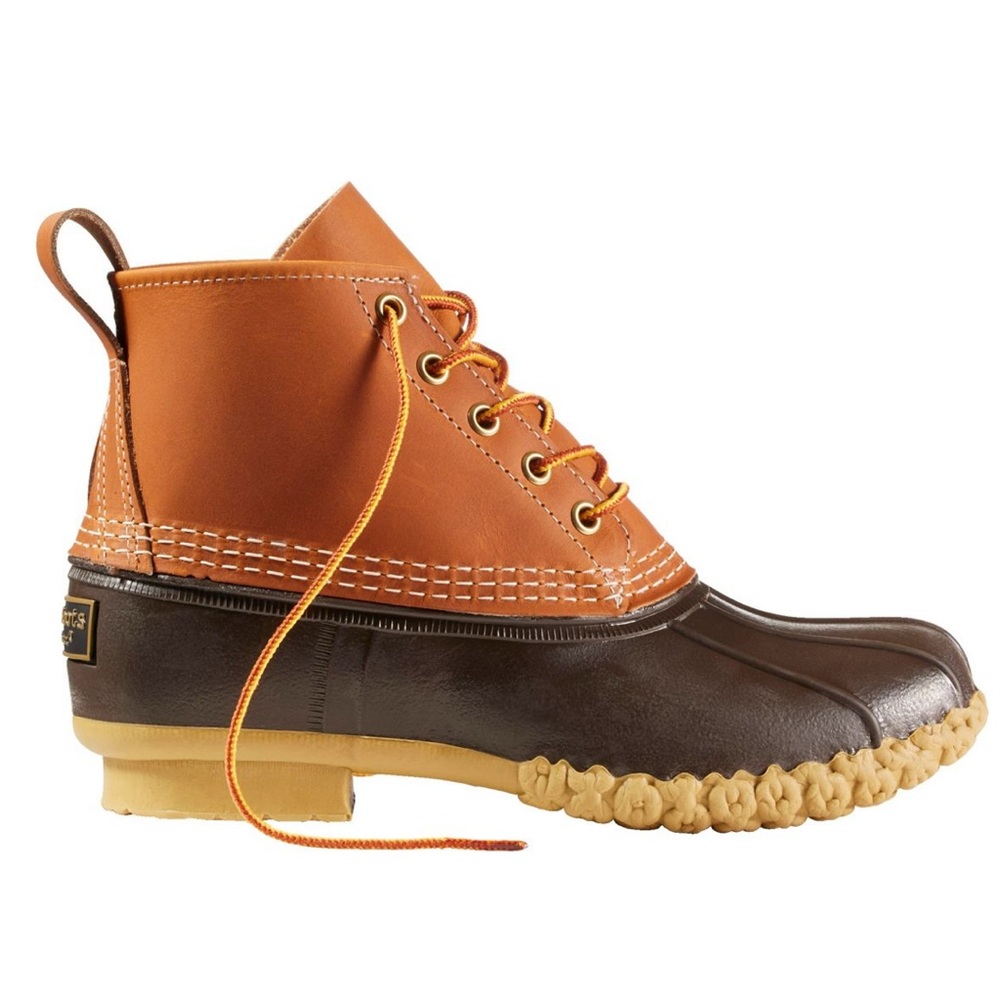 Women's LL Bean Brown and Tan Duck Boots